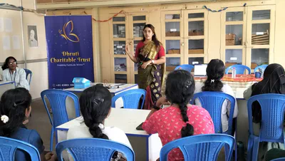 Students participating in the Dhruti PEERS activity 1